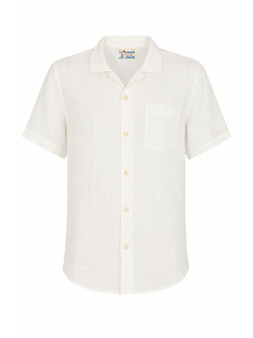 Camicia Sfinos in lino Bianco Mc2 Saint Barth | SIF000201457L